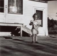 Judy Ann with picture of father