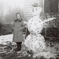 Judy Ann and her snowman